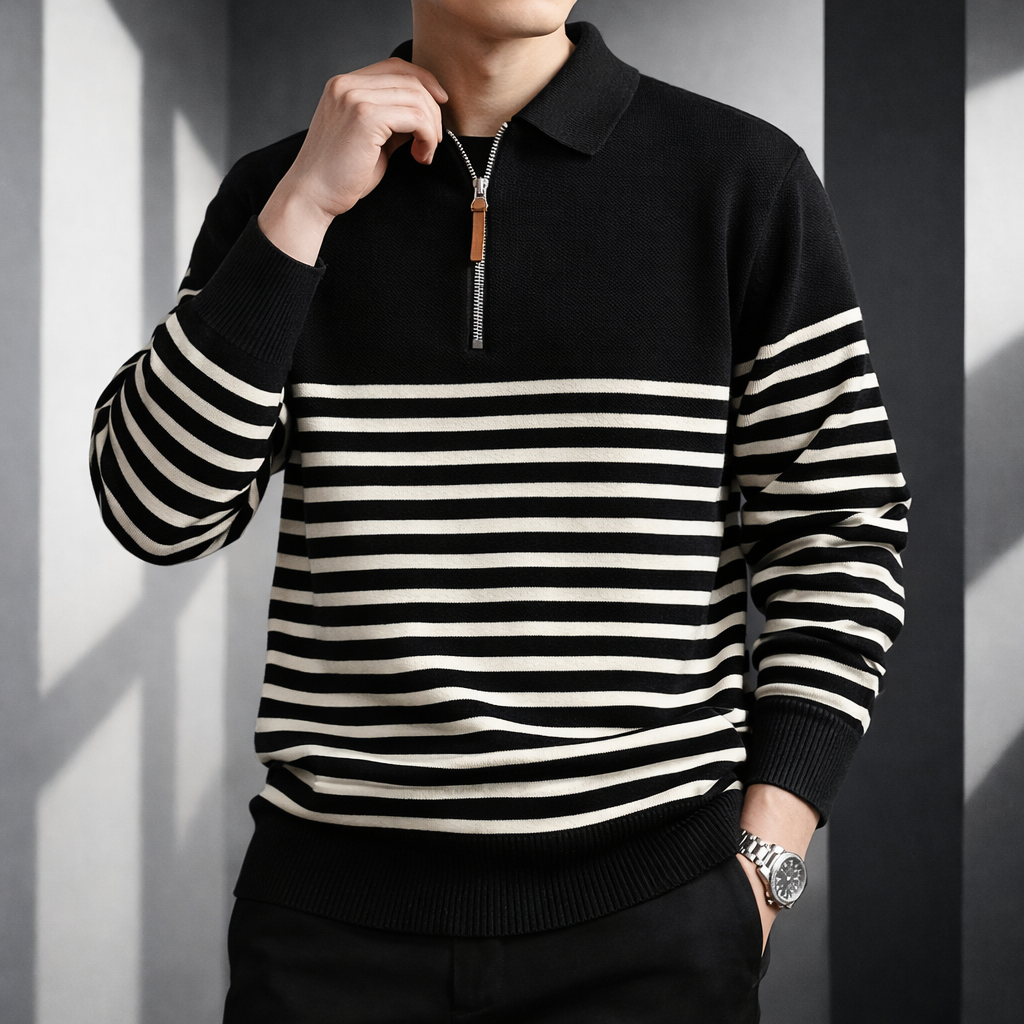 Westbridge Striped Quarter Zip