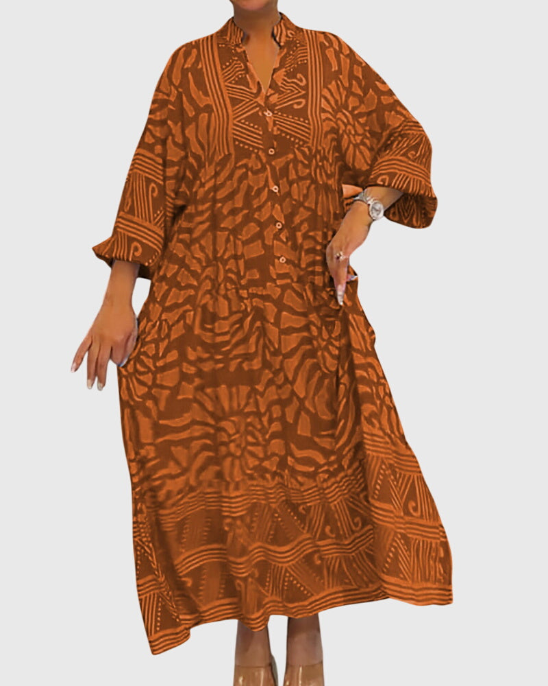 Style200™ | Chic Maxi Dress with Vibrant Print for Any Occasion