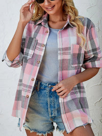Harper™ | Women's Oversized Plaid Flannel Button-Down Shirt