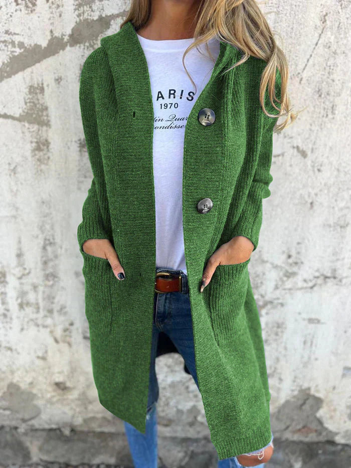 Reese | Long Cardigan with Button Front Detail