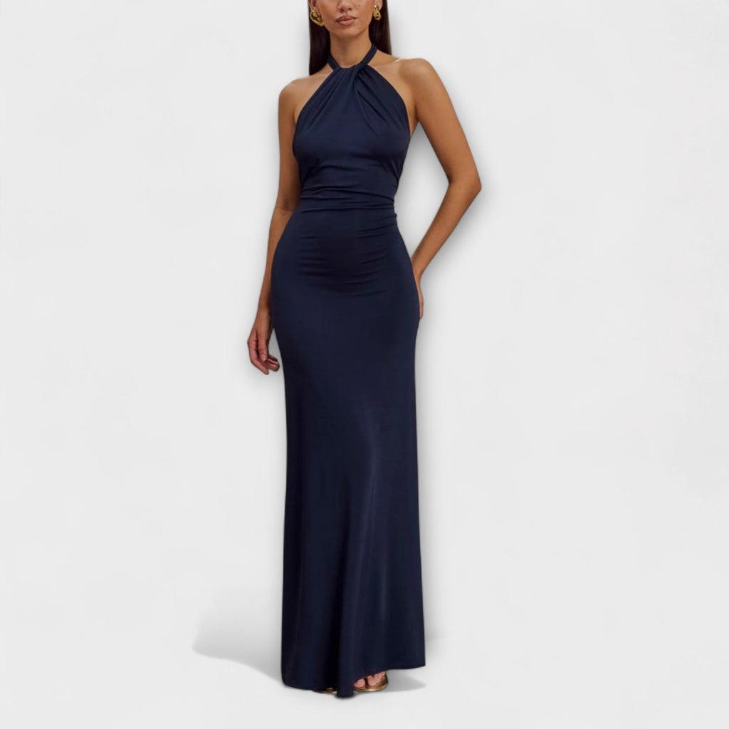 Style200™ | Lagoon - Chic Slinky Halter Maxi Dress for Any Occasion