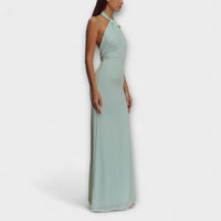Style200™ | Lagoon - Chic Slinky Halter Maxi Dress for Any Occasion