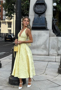 Caroline | Women's Wedding Guest Embellished V-Neck Dress
