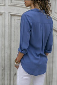 Breezy™ | Women's Button-Down Collared Long Sleeve Blouse