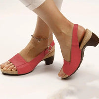 Vivian™ | Women's Block Heel Slingback Sandals with Buckle Strap