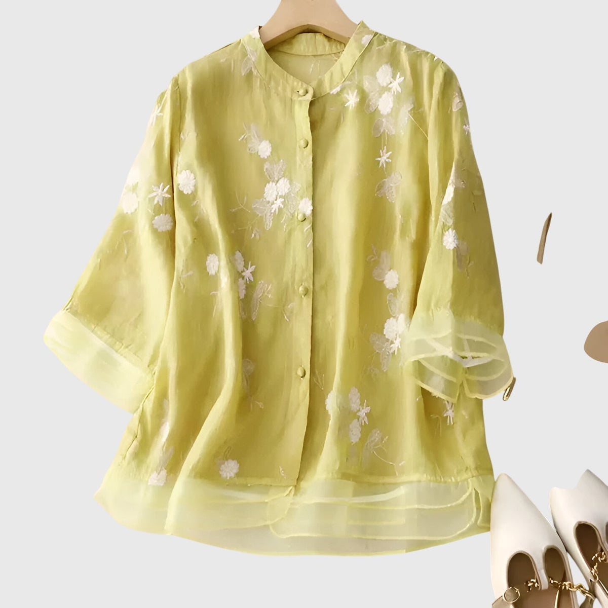 Style200™ | Embroidered Floral Blouse for Special Occasions