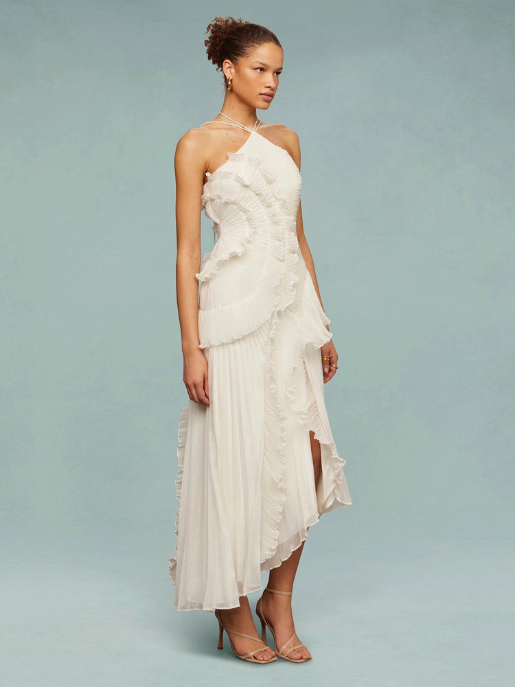 Ursine™ | Abigail - Asymmetric Pleated Dress