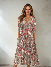 Georgette™ | Tammy - Button Midi Dress