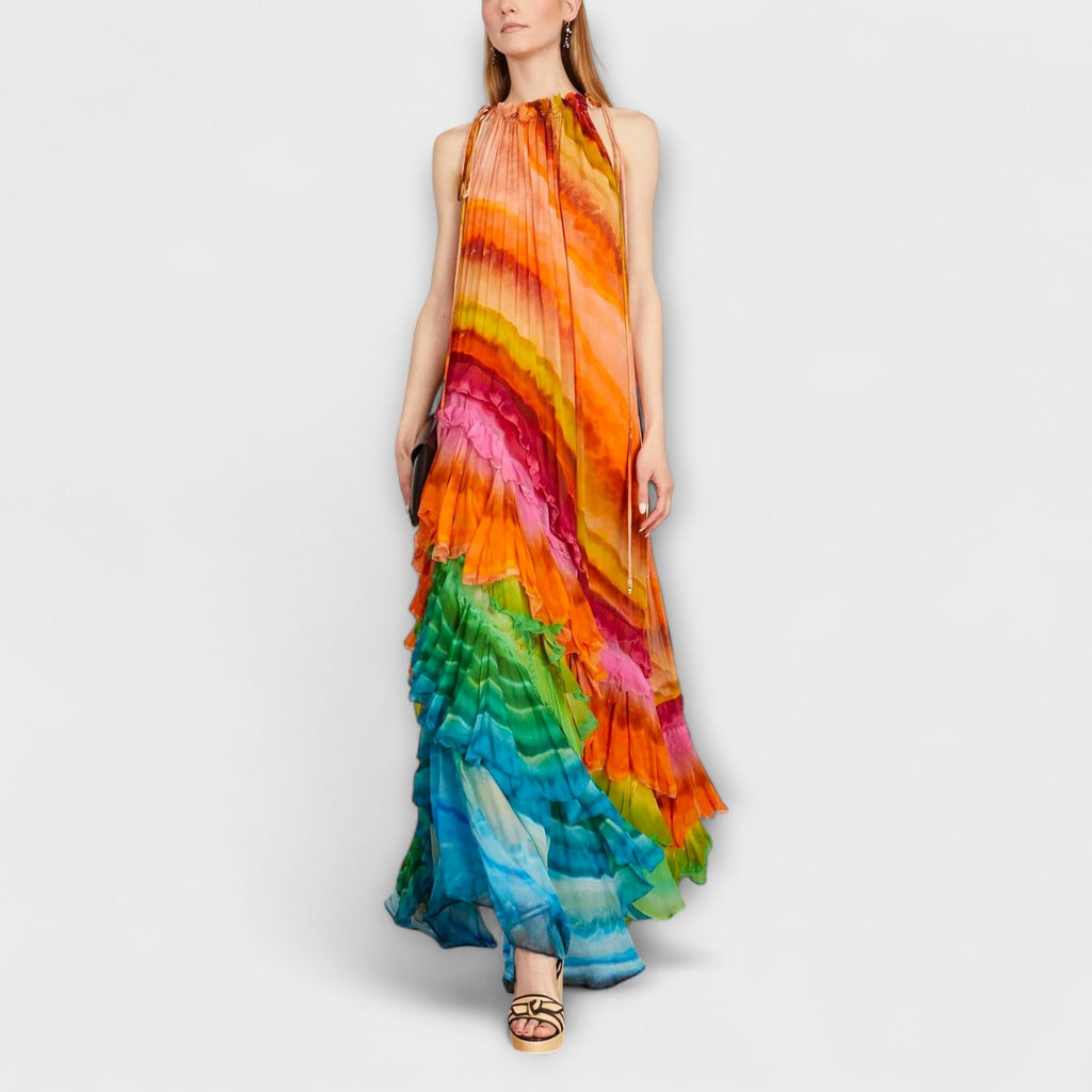 Style200™ | Iris - Flowy Ruffle Evening Gown