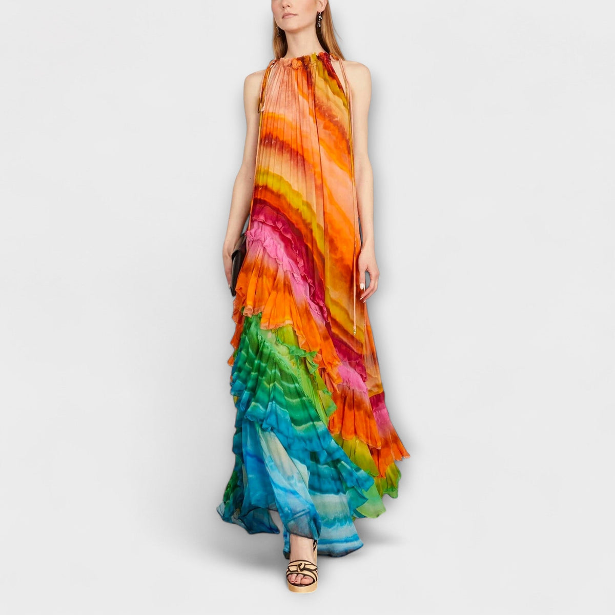 Style200™ | Iris - Flowy Ruffle Evening Gown