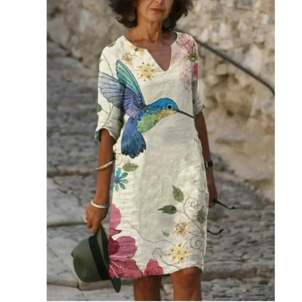 Isabella™ | Women’s Floral V-Neck Midi Dress
