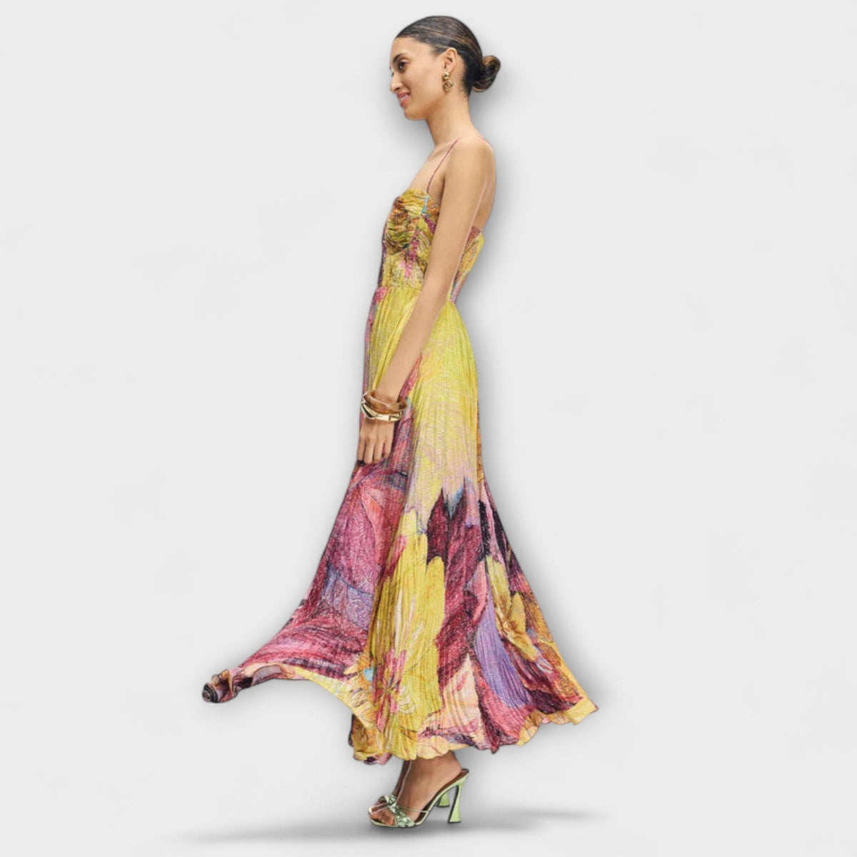 Style200™ | Kiara Ikat Print Maxi Dress for Stylish Occasions