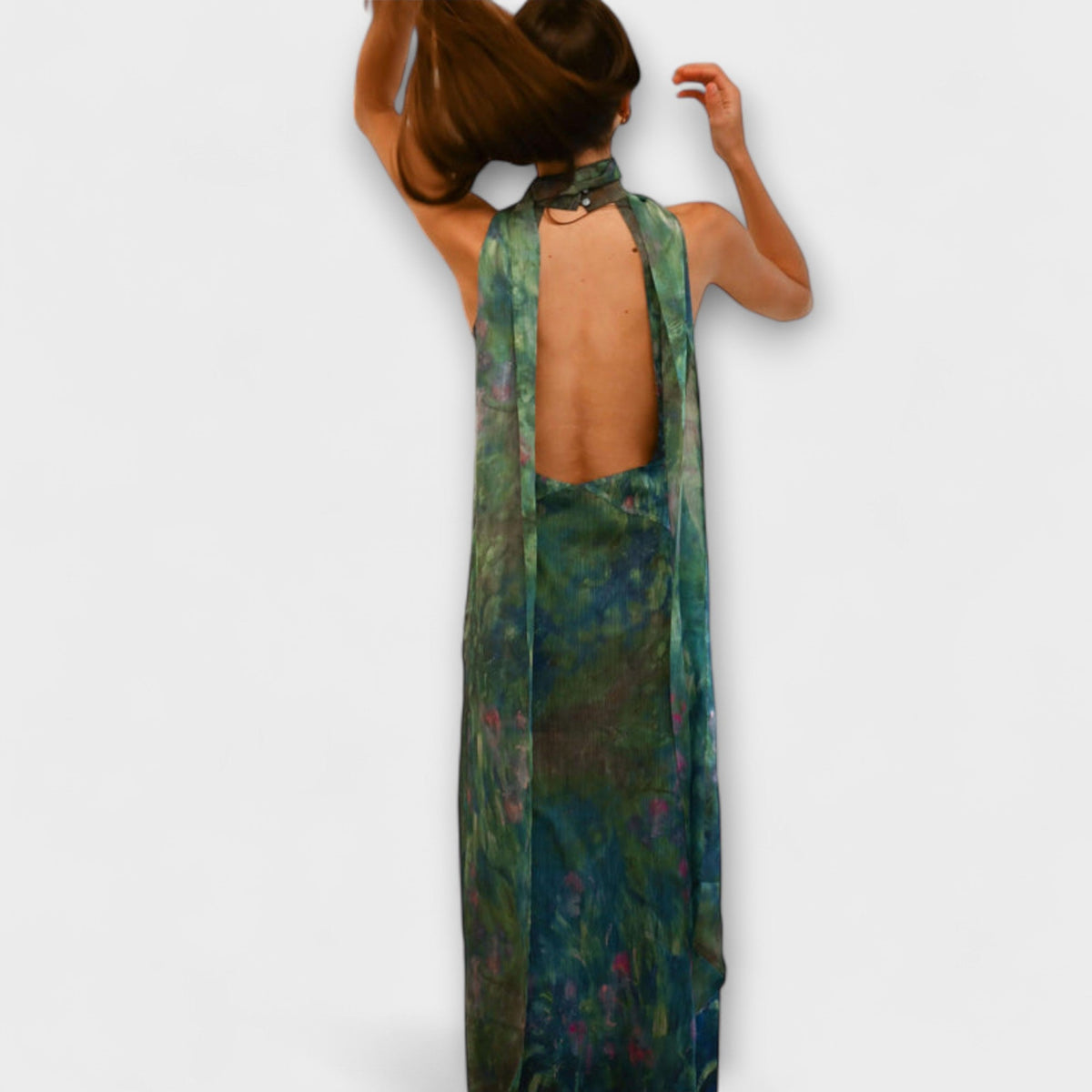 Style200™ | Maisie Monet Iris Print Maxi Dress for Summer Events
