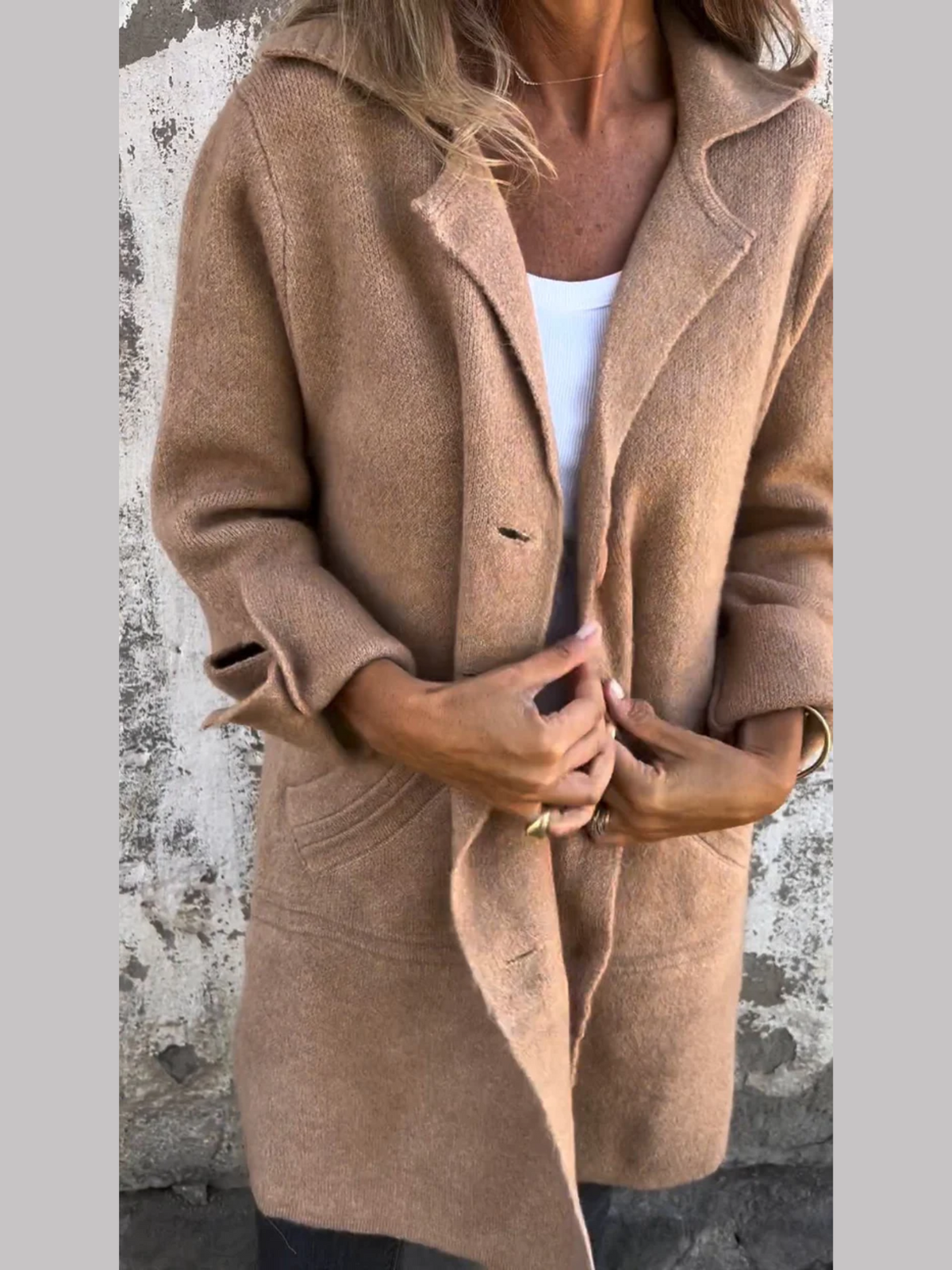 Marlow | Wool Cardigan with Collared Button Front