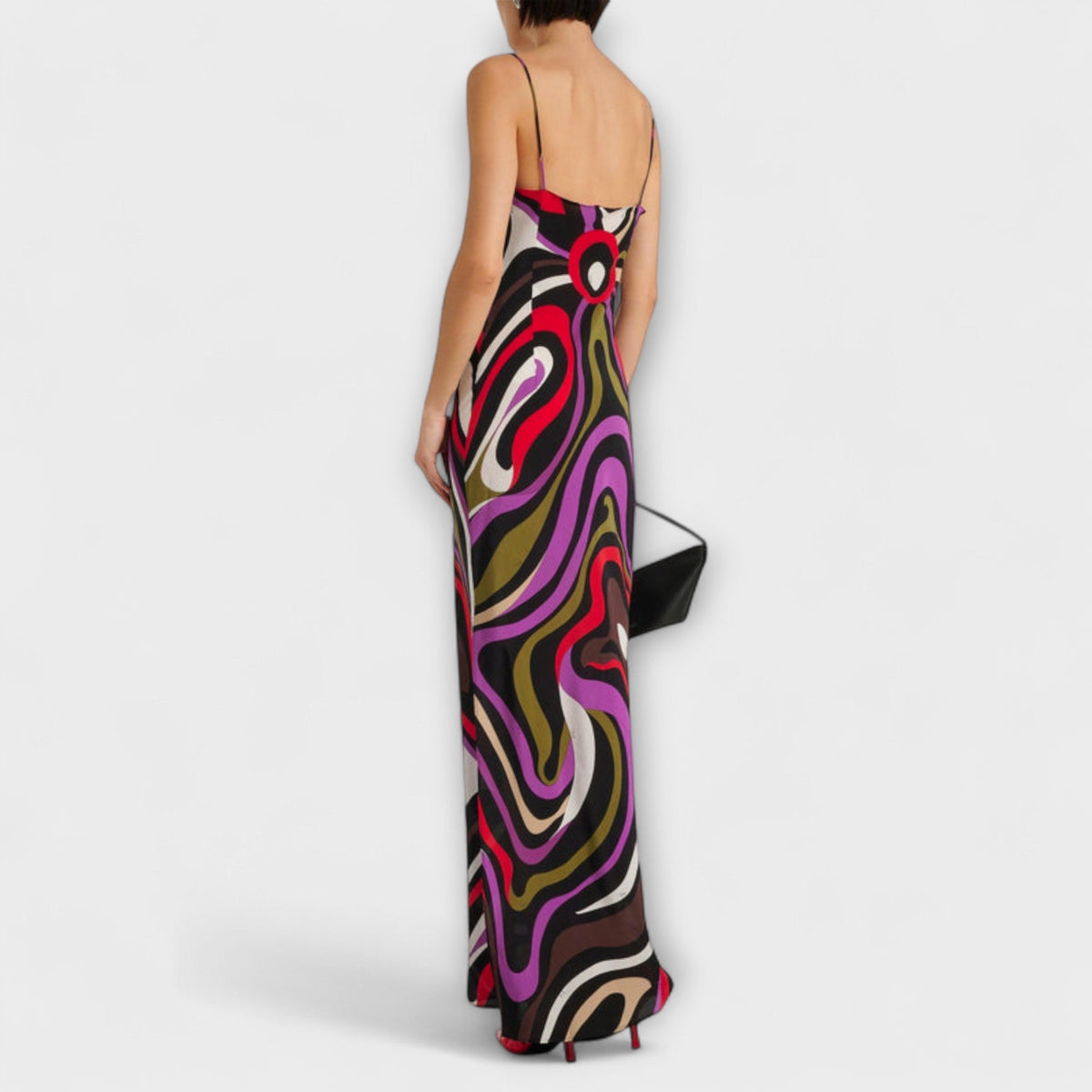 Style200™ | Marble Print Maxi Dress for Stylish Events