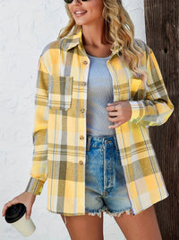 Harper™ | Women's Oversized Plaid Flannel Button-Down Shirt