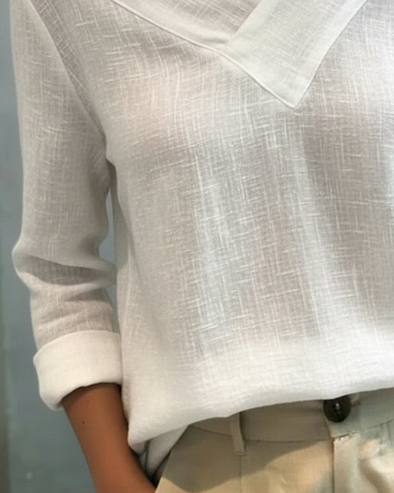 Aria™ | Women's Asymmetric V-Neck Long Sleeve Top