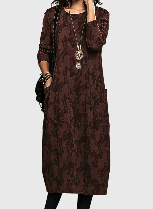 Victoria™ | Chic Round-Neck Dress for Any Occasion