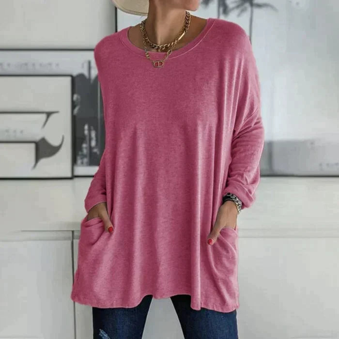 Ruby™ | Women's Oversized Long Sleeve Tunic Top with Pockets
