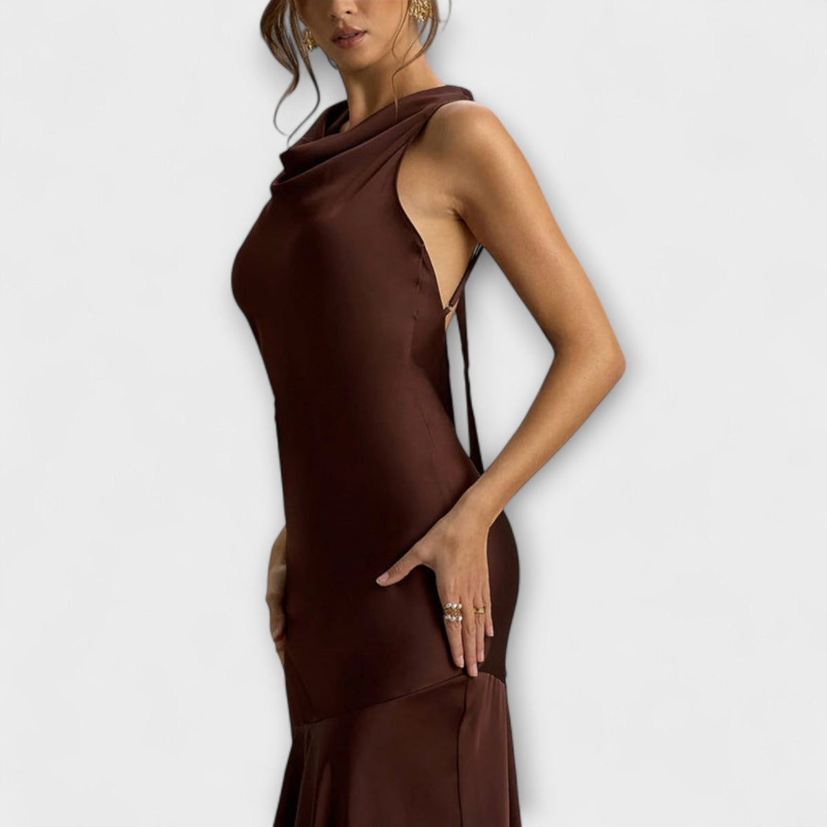 Style200™ | Satin Maxi Dress for Special Occasions