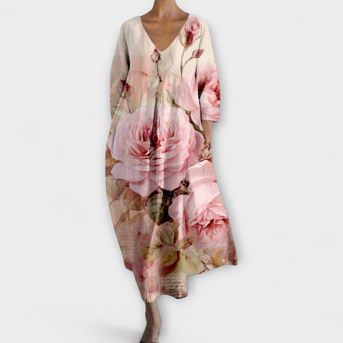 Style200™ | Vibrant V-Neck Maxi Dress for Every Occasion
