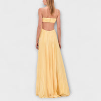 Style200™ | Chic Pleated Cutout Maxi Dress for Any Occasion