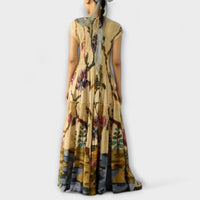 Style200™ | Amanda - Pleated Print Maxi Dress for Events