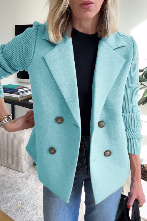 Nova | Fitted Blazer with Ribbed Sleeve Detail