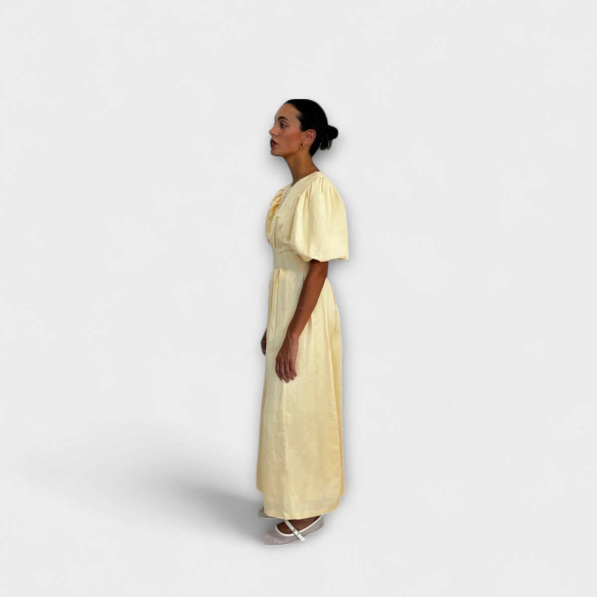 Style200™ | Josephine - Airy Butter Yellow Maxi Dress for Summer Events