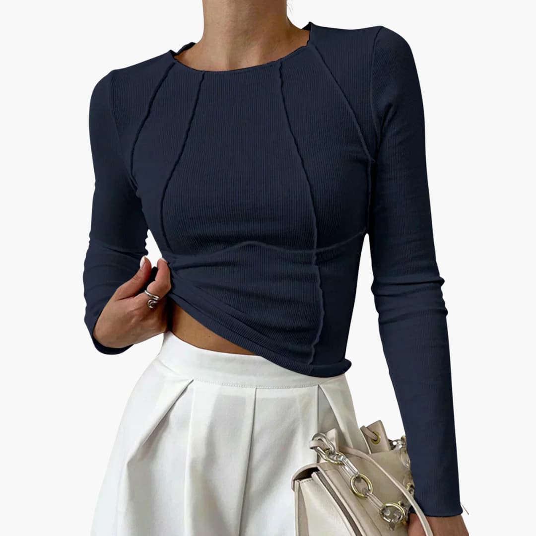 Penny™ | Sculpted Seam Long Sleeve Top