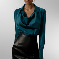 Violet™ | Satin Blouse for Chic Events