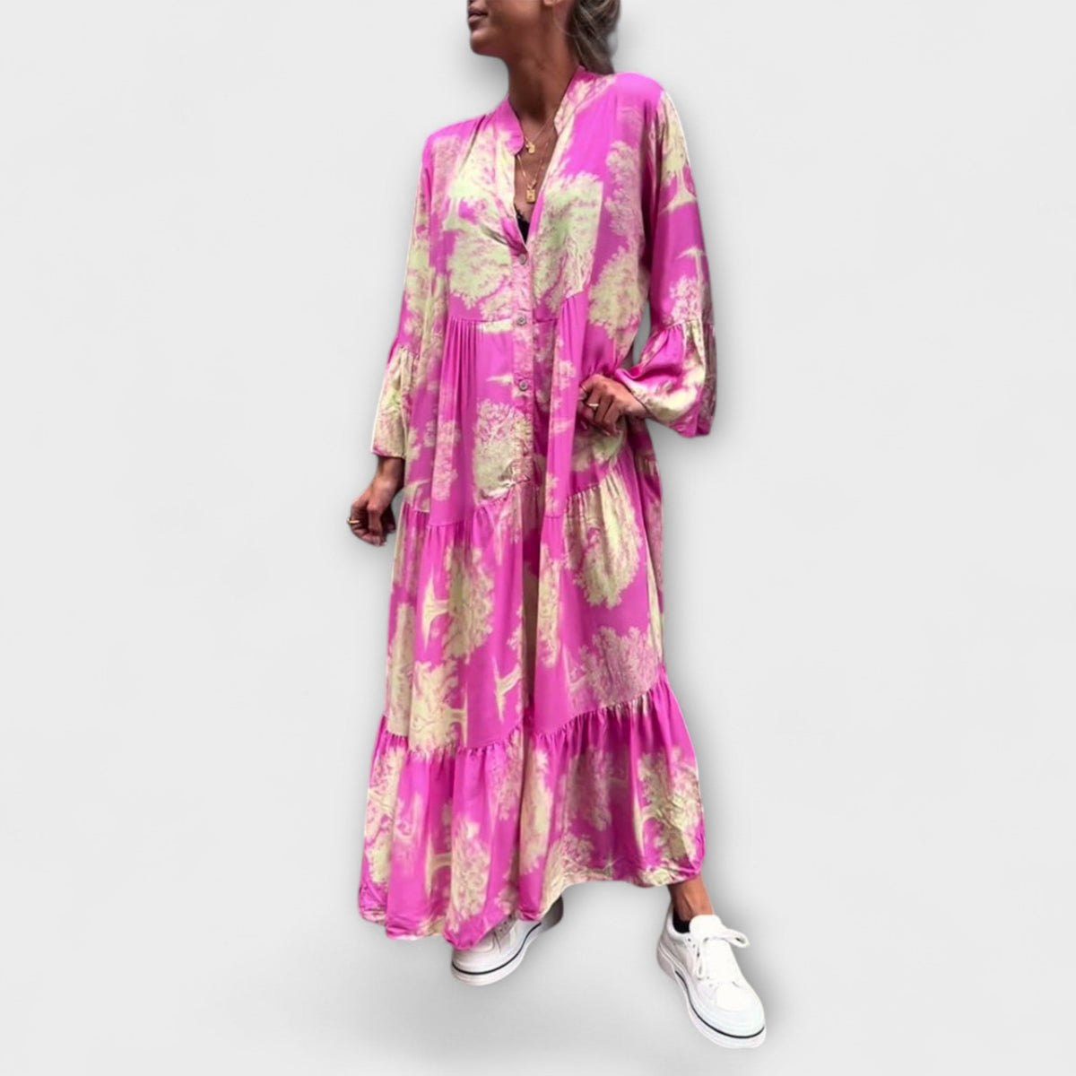 Style200™ | Nerina - Chic Floral Maxi Dress for Special Occasions