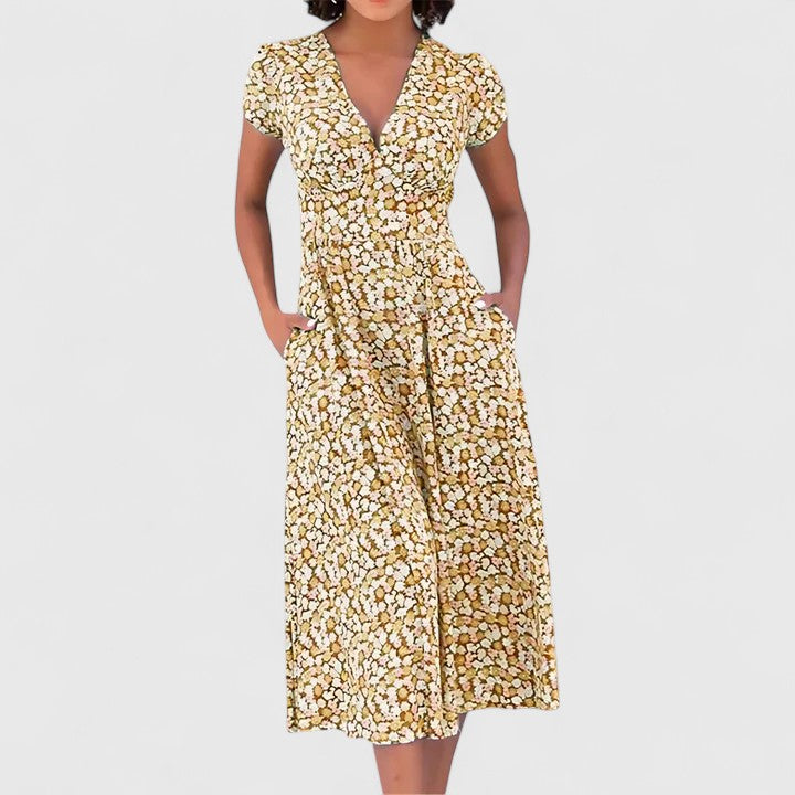 Style200™ | Roseanna Midi Dress in Soft Fabric for Any Occasion