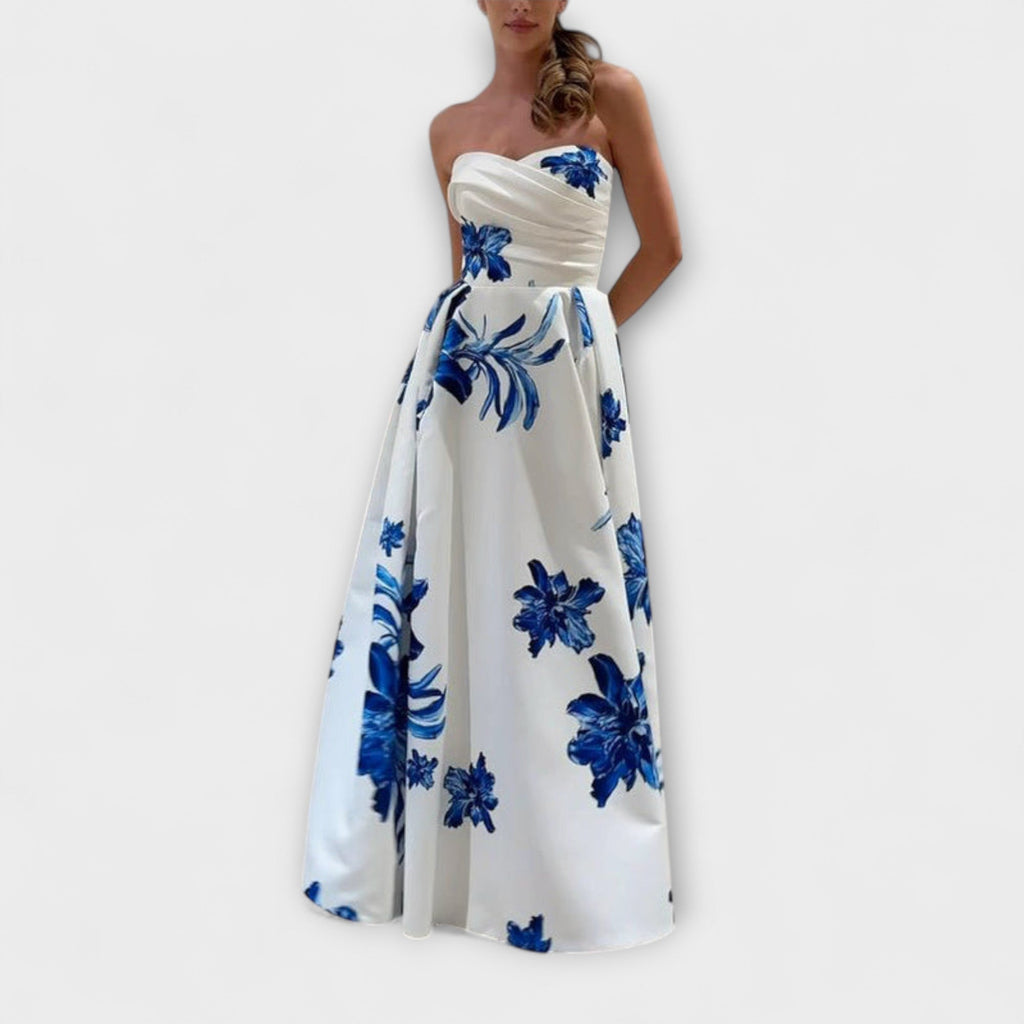 Olympe™ | Rosalie - Floral Off-Shoulder Prom Dress