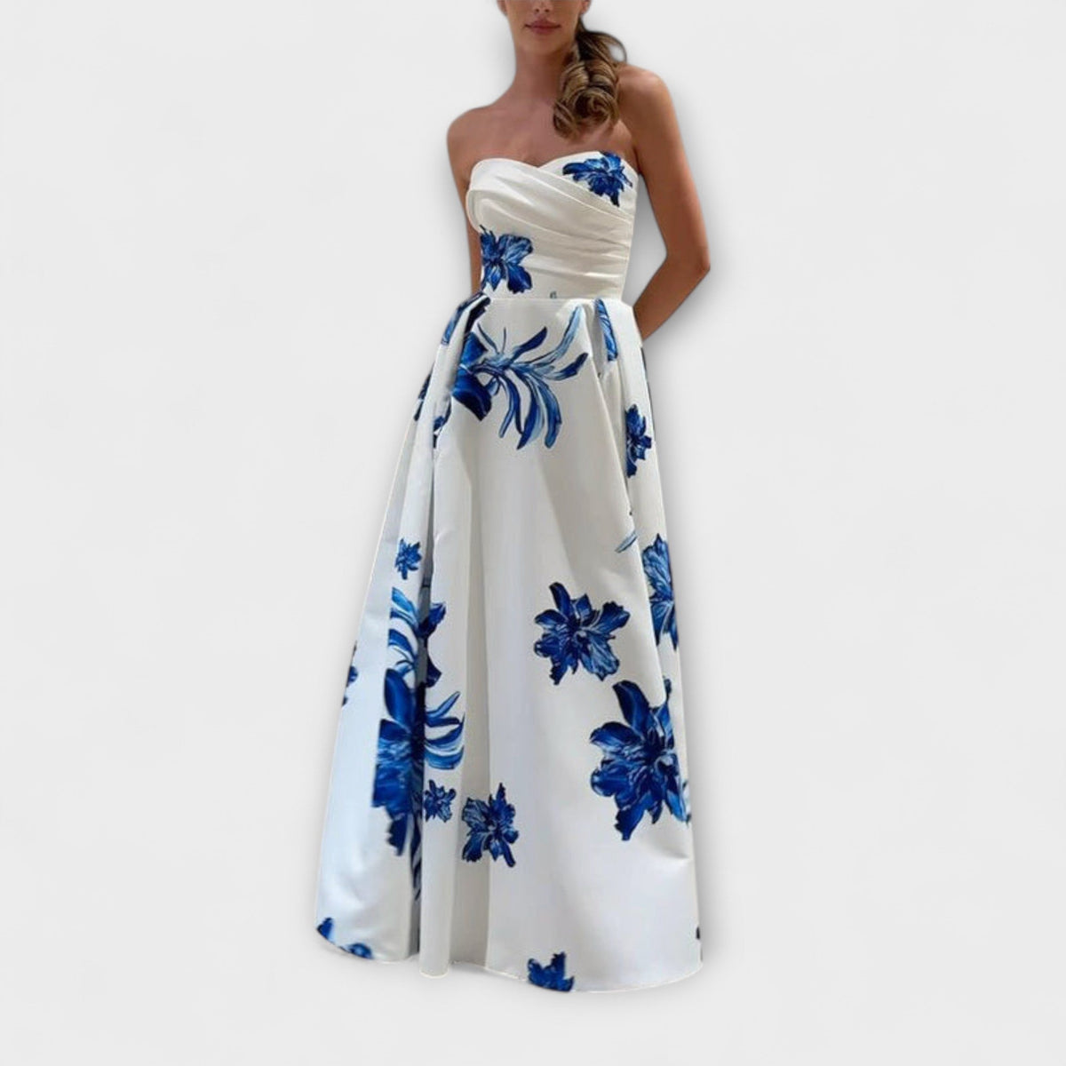 Olympe™ | Rosalie - Floral Off-Shoulder Prom Dress