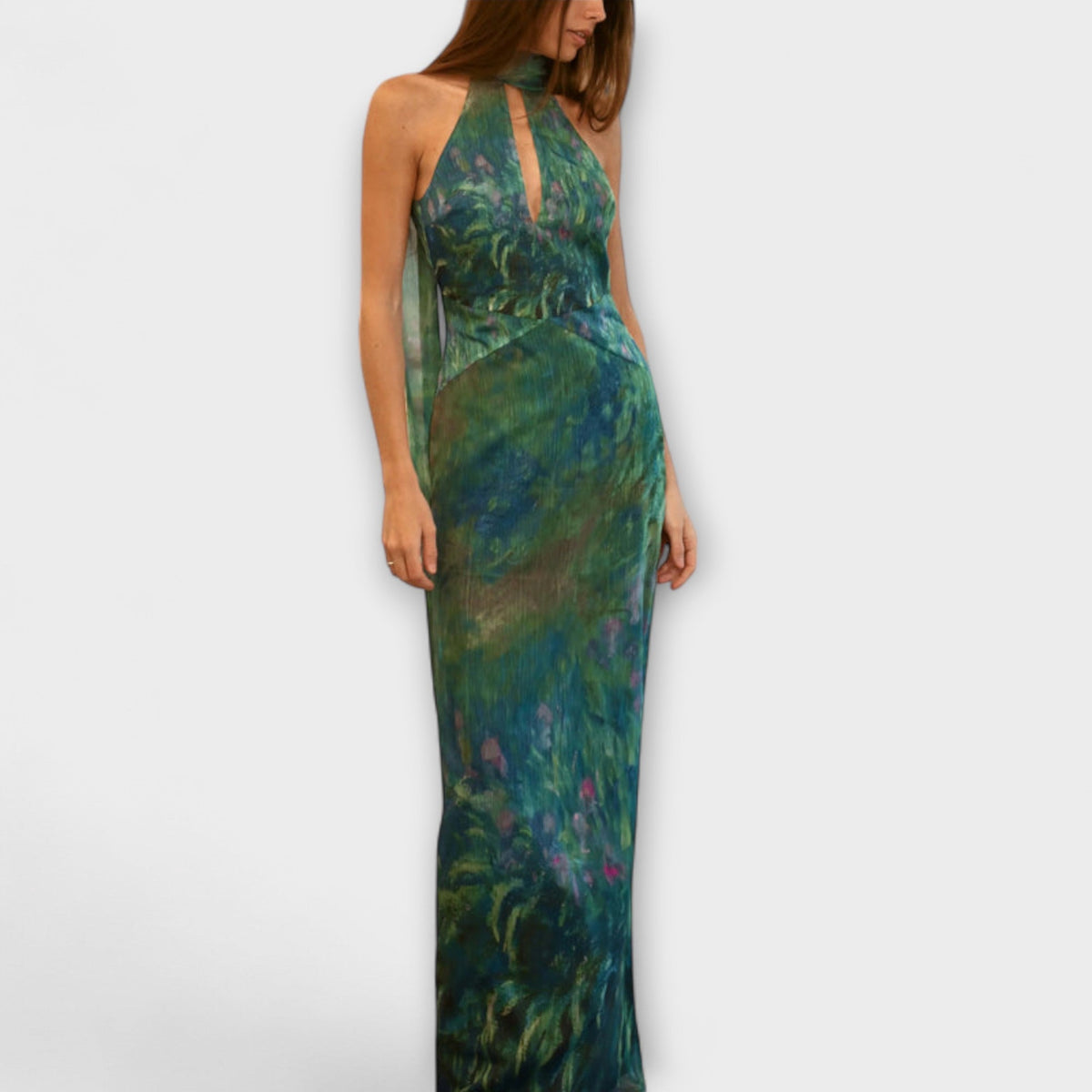 Style200™ | Maisie Monet Iris Print Maxi Dress for Summer Events