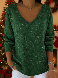 Georgia™ | Festive Jumper with V-Neck