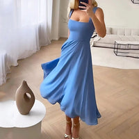 Hannah | Women Wedding Guest Elegant Square Midi Dress