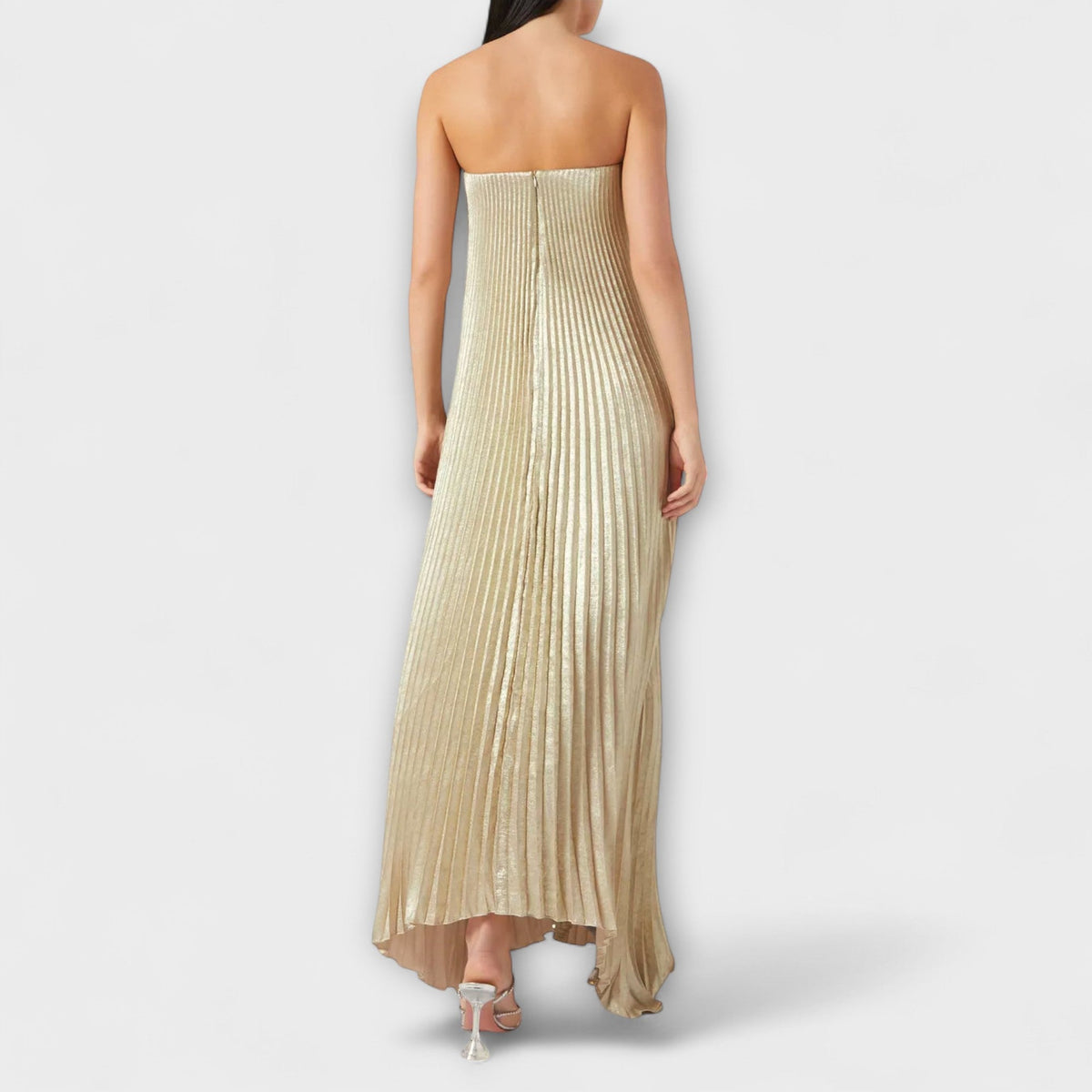 Style200™ | Michelle Orange Floral Maxi Dress for Special Occasions
