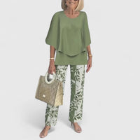 Fern™ | Women's Casual Floral Print Top and Wide-Leg Pants Set