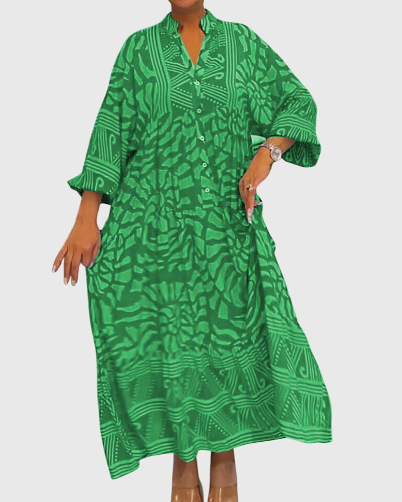Style200™ | Chic Maxi Dress with Vibrant Print for Any Occasion
