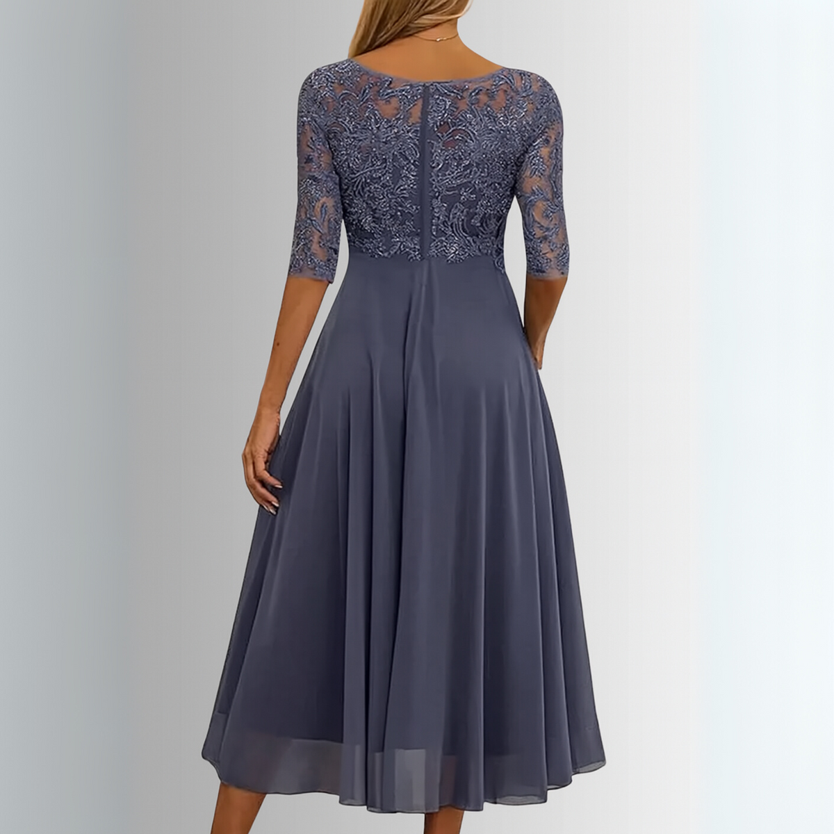 Béatrice | Crew Neck Midi Dress