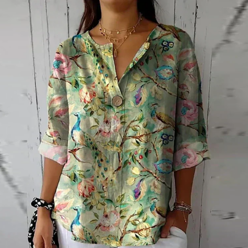 Arlene™ | Chic Floral Print Blouse