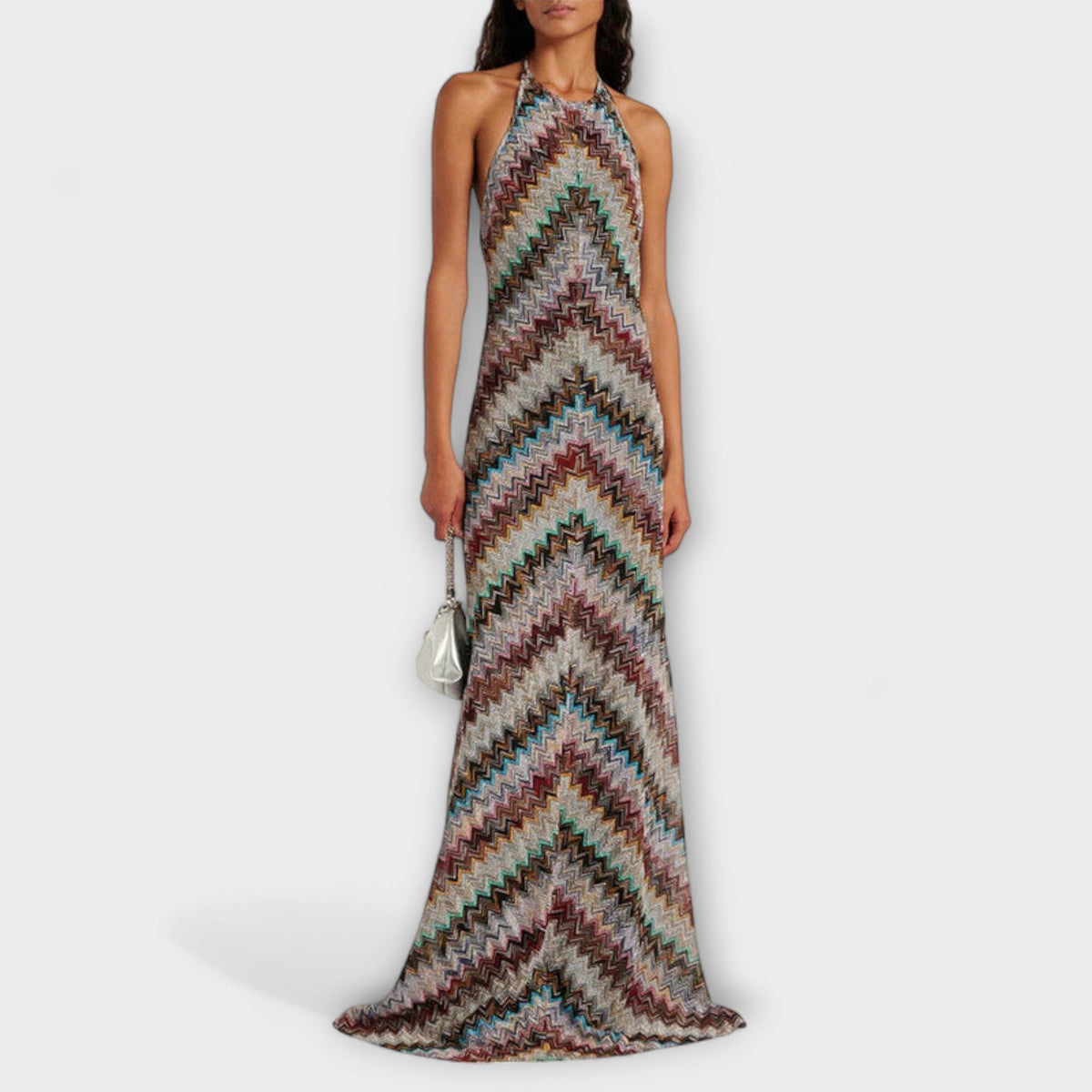 Style200™ | Reese Jodie Knit Dress – Vibrant Herringbone Style for Any Occasion