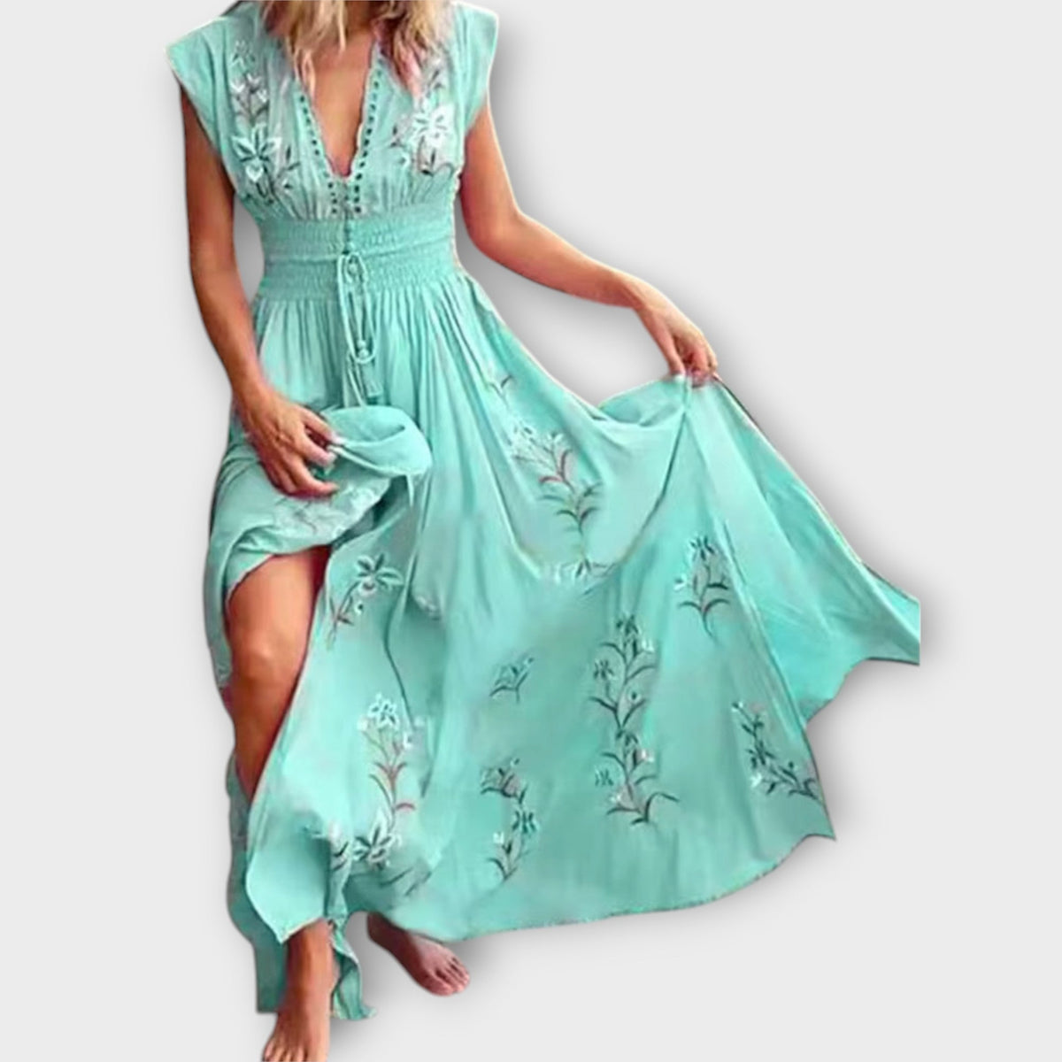 Style200™ | Felizia – Boho Dress with Intricate Embroidery for Festivals