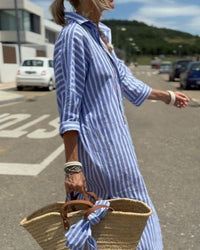 Aria™ | Women Timeless Striped Summer Shirt Dress