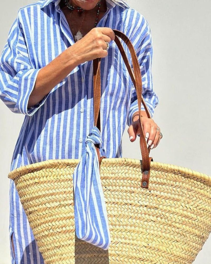 Aria™ | Women Timeless Striped Summer Shirt Dress