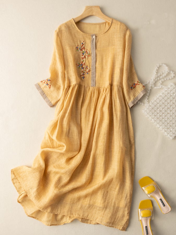 Sydney™ | Women’s Summer Embroidered Ethnic Midi Dress