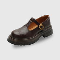 Blythe™ | Women's T-Bar Mary Jane Shoes Round Toe Brogue Low Heel