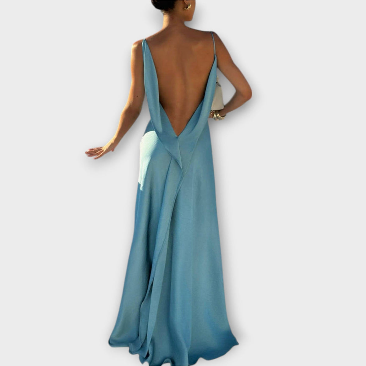 Style200™ | Hallie - Satin Maxi Dress for Stylish Evenings